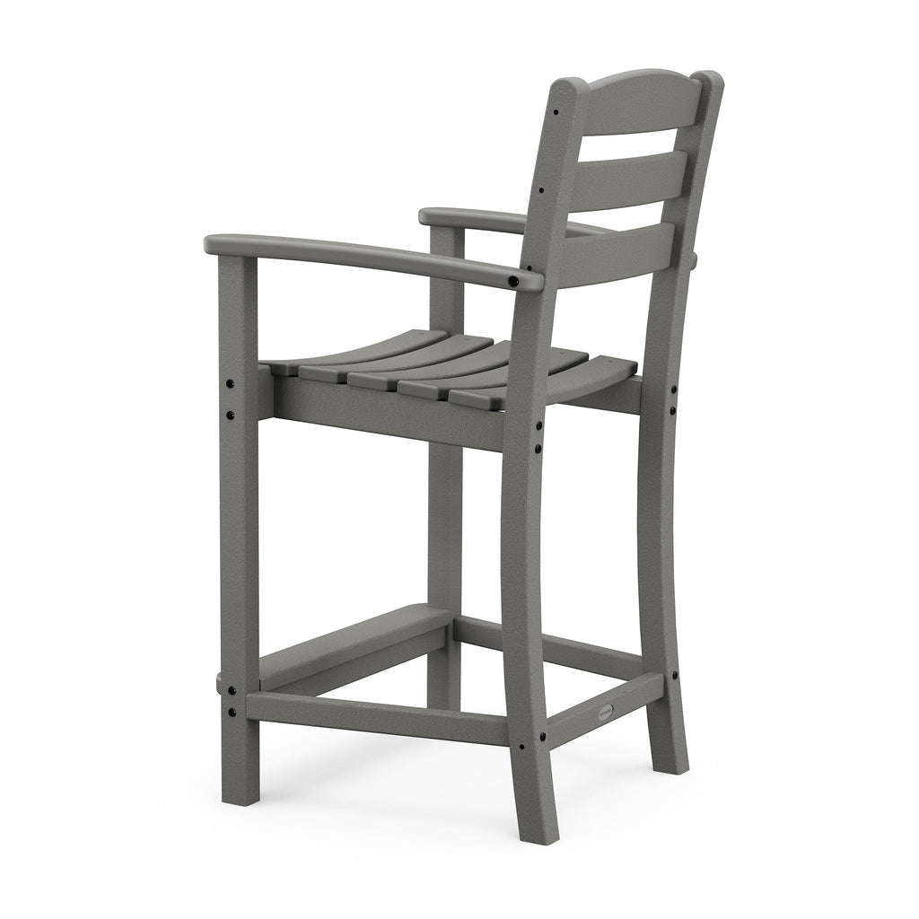 La Casa Cafe Counter Arm Chair Slate Gray Back