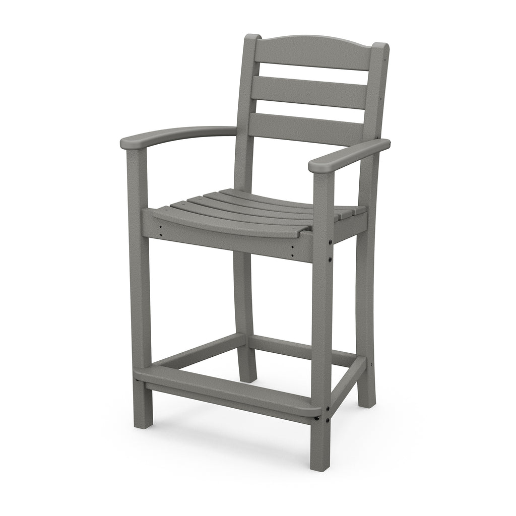 La Casa Cafe Counter Arm Chair Slate Gray