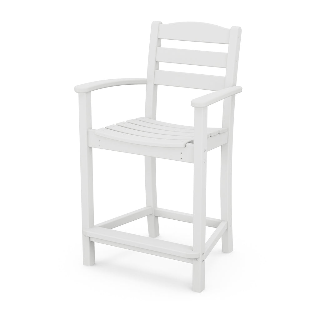 La Casa Cafe Counter Arm Chair White