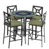 Lake Como 42d Hight Dining w Milano Bar Chairs BK CIL