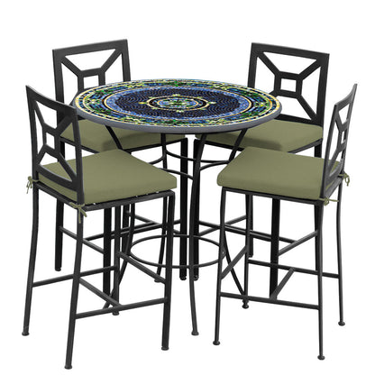 
                  Lake Como 42d Hight Dining w Milano Bar Chairs BK CIL - Image 12
                