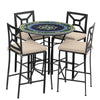 Lake Como 42d Hight Dining w Milano Bar Chairs BK HB