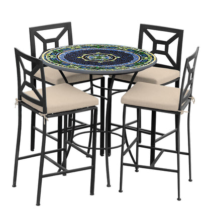 
                  Lake Como 42d Hight Dining w Milano Bar Chairs BK HB - Image 11
                