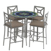 Lake Como 42d Hight Dining w Milano Bar Chairs PEW COCOA