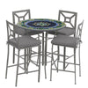 Lake Como 42d Hight Dining w Milano Bar Chairs PEW CS