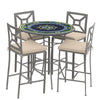 Lake Como 42d Hight Dining w Milano Bar Chairs PEW HB