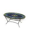 Lake Como Oval Coffee Table Pewter Frame