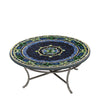 Lake Como Round Coffee Table Pewter Frame