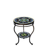 Lake Como Round Double Tiered Side Table Espresso Frame