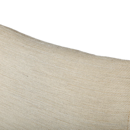 
                  Lakeside Padded Sling Dining Chair Beige Grey Fabric Detail - Image 4
                