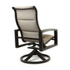 Lakeside Padded Sling Swivel Dining Chair Back