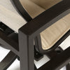 Lakeside Padded Sling Swivel Dining Chair Rich Earth Finish Detail