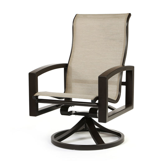 Lakeside Sling Swivel Dining Chair