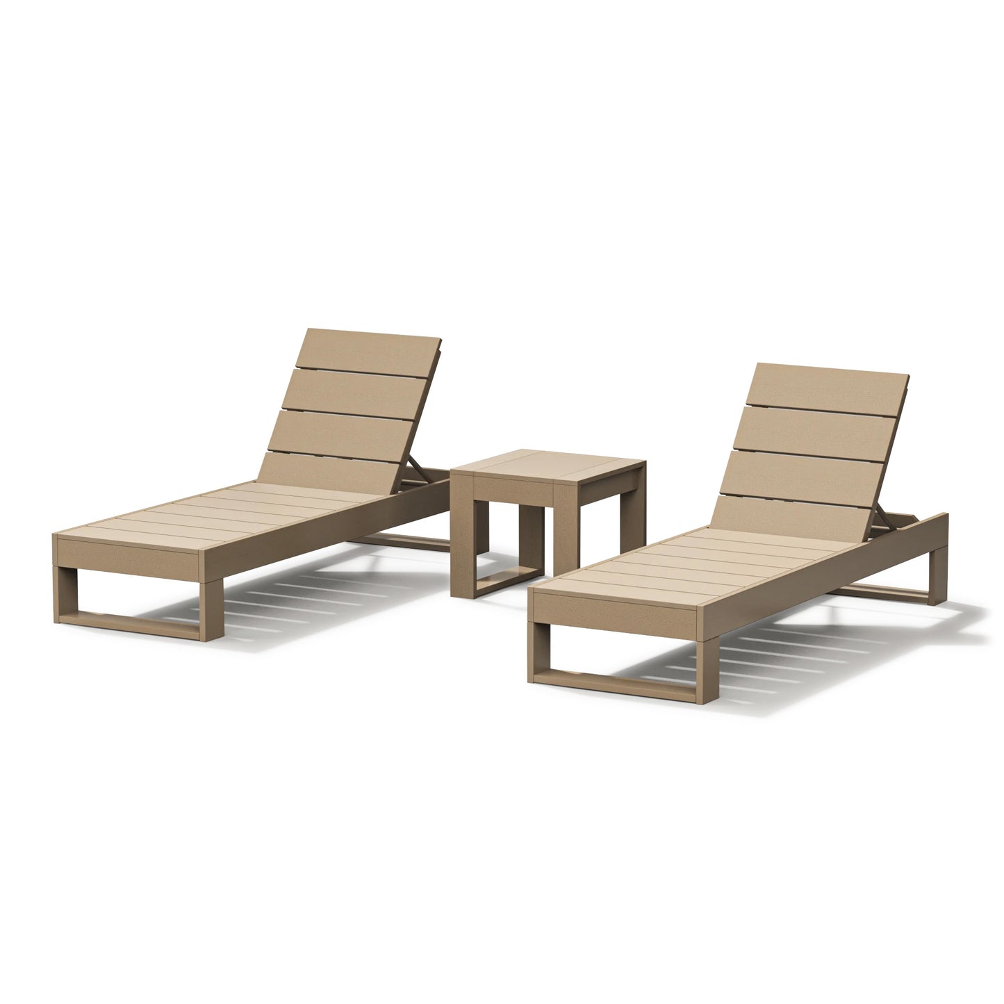 Latitude 3 Piece Chaise Lounge Set Vintage Sahara Frame, image 1