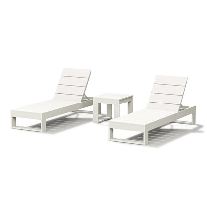 
                  Latitude 3 Piece Chaise Lounge Set Vintage White Frame - Image 4
                