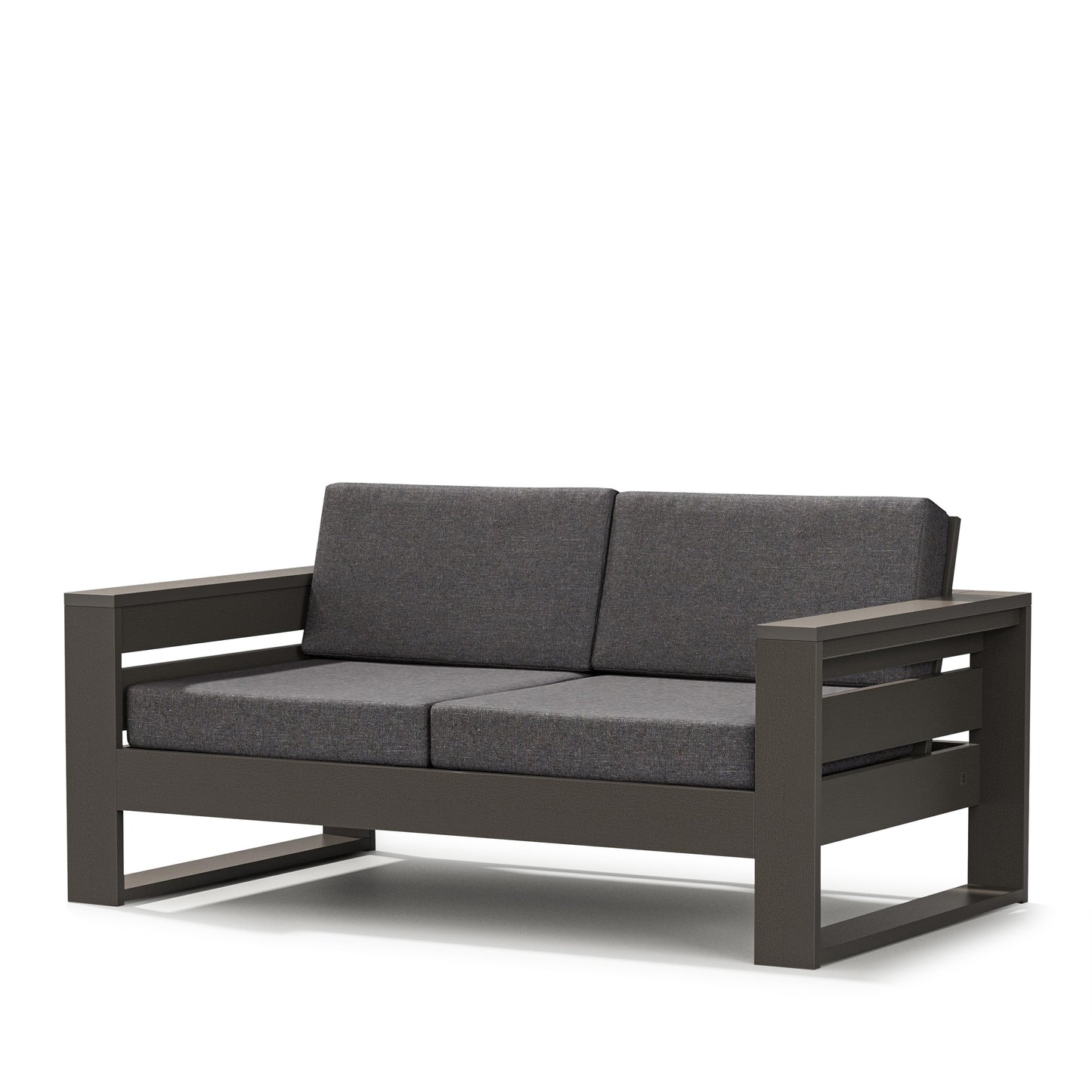 Latitude Loveseat Vintage Coffee Frame Ash Charcoal Cushions, image 2