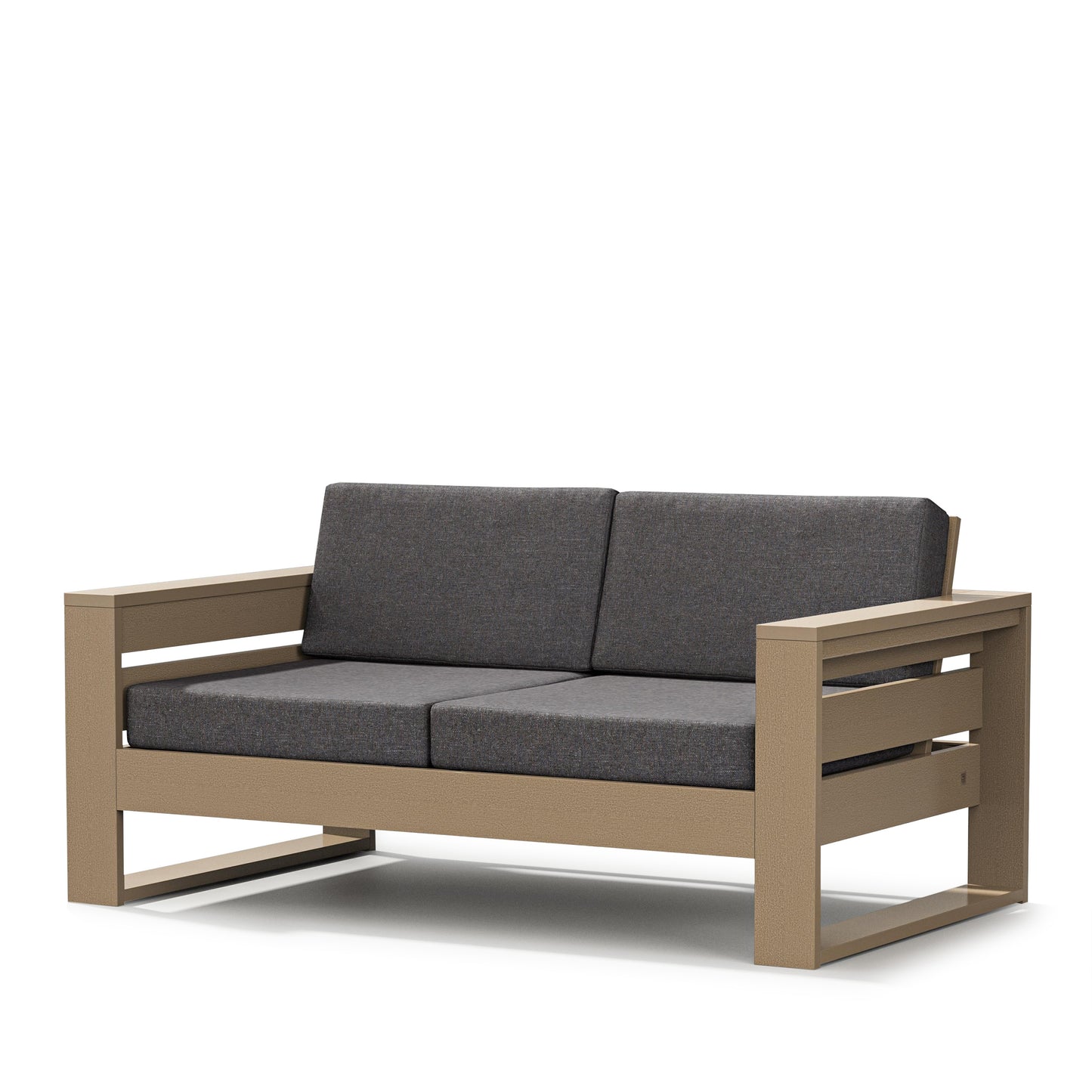 Latitude Loveseat Vintage Sahara Frame Ash Charcoal Cushions, image 8