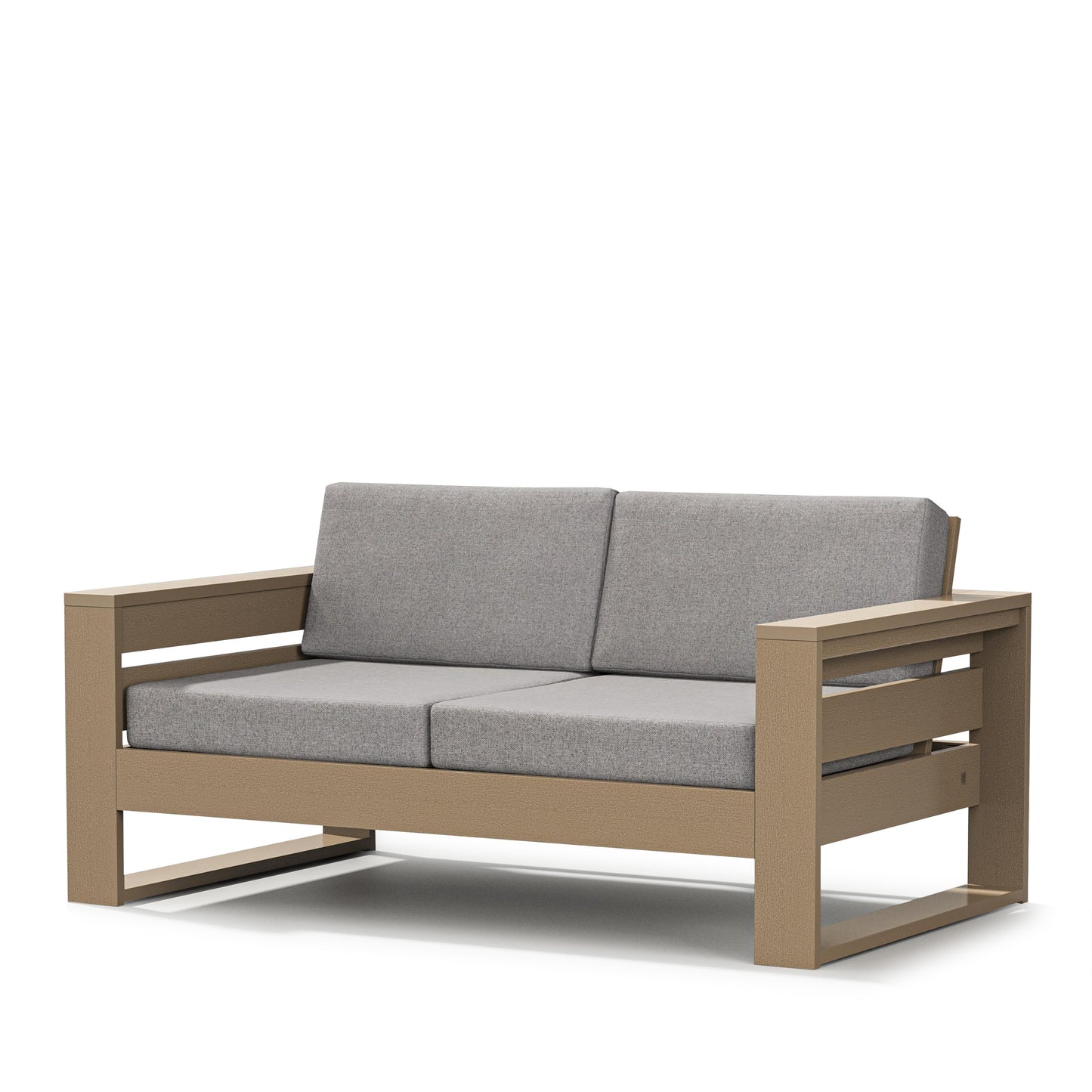 Latitude Loveseat Vintage Sahara Frame Grey Mist Cushions, image 9