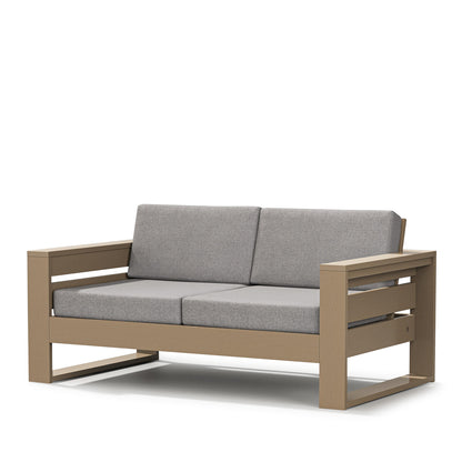 
                  Latitude Loveseat Vintage Sahara Frame Grey Mist Cushions - Image 9
                