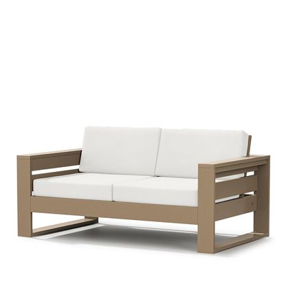 
                  Latitude Loveseat Vintage Sahara Frame Natural Linen Cushions - Image 2
                