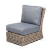 Laurent Armless Chair Section Driftwood Weave Adena Denim Fabric