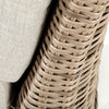 Laurent Armless Chair Section Driftwood Weave Detail Fresco Flax Fabric