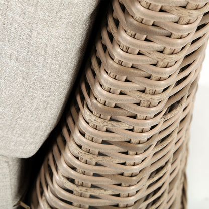 
                  Laurent Armless Chair Section Driftwood Weave Detail Fresco Flax Fabric - Image 5
                