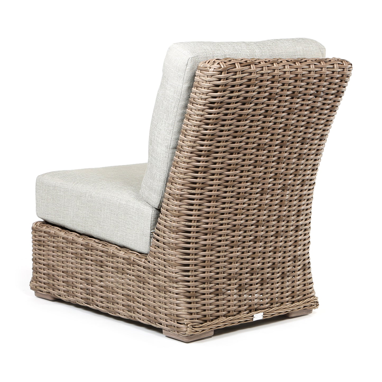 Laurent Armless Chair Section Driftwood Weave Fresco Flax Fabric Back, image 3