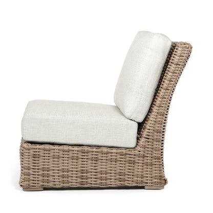 
                  Laurent Armless Chair Section Driftwood Weave Fresco Flax Fabric Side - Image 3
                