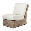 Laurent Armless Chair Section Driftwood Weave Fresco Flax Fabric