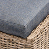 Laurent Chaise Lounge Driftwood Weave Adena Denim Fabric Detail