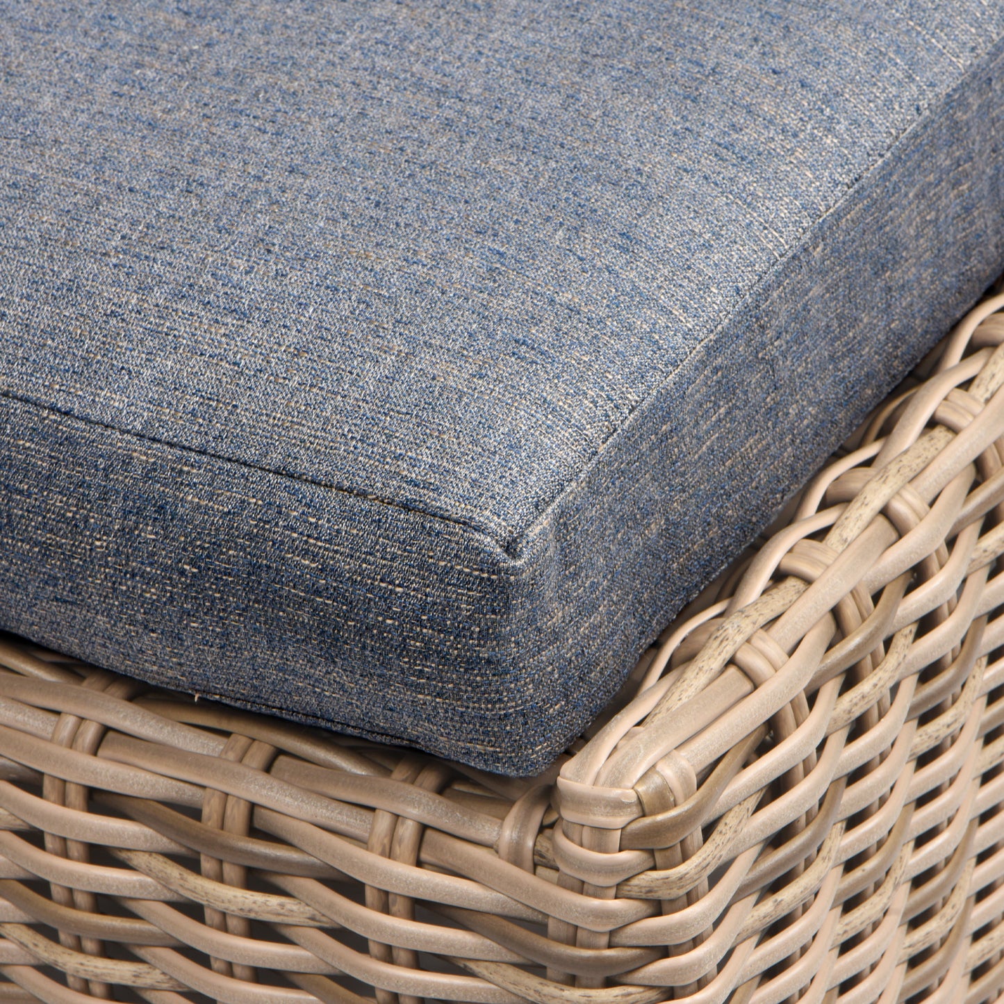 Laurent Chaise Lounge Driftwood Weave Adena Denim Fabric Detail, image 13