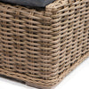 Laurent Chaise Lounge Driftwood Weave Detail Adena Denim Fabric