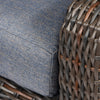 Laurent Club Chair Chestnut Weave Adena Denim Fabric Detail