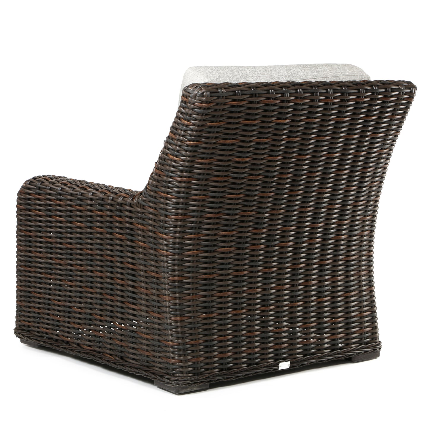 Laurent Club Chair Chestnut Weave Fresco Flax Fabric Back, image 8