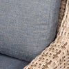 Laurent Club Chair Driftwood Weave Adena Denim Fabric Detail