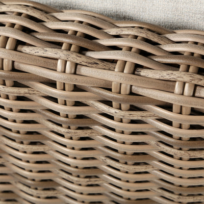 
                  Laurent Club Chair Driftwood Weave Detail Fresco Flax Fabric - Image 6
                