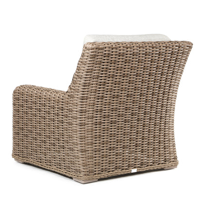 
                  Laurent Club Chair Driftwood Weave Fresco Flax Fabric Back - Image 4
                