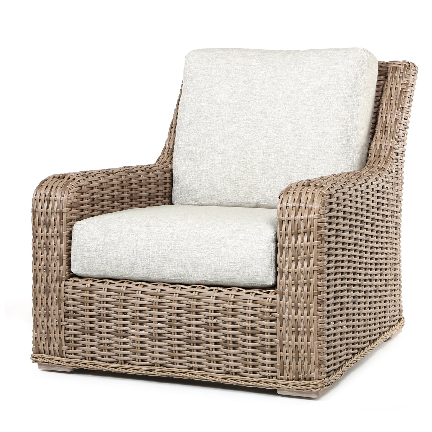 Laurent Club Chair Driftwood Weave Fresco Flax Fabric, image 1