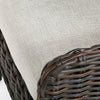 Laurent Dining Arm Chair Chestnut Weave Fresco Flax Fabric Detail