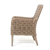 Laurent Dining Arm Chair Driftwood Weave Adena Denim Fabric Side