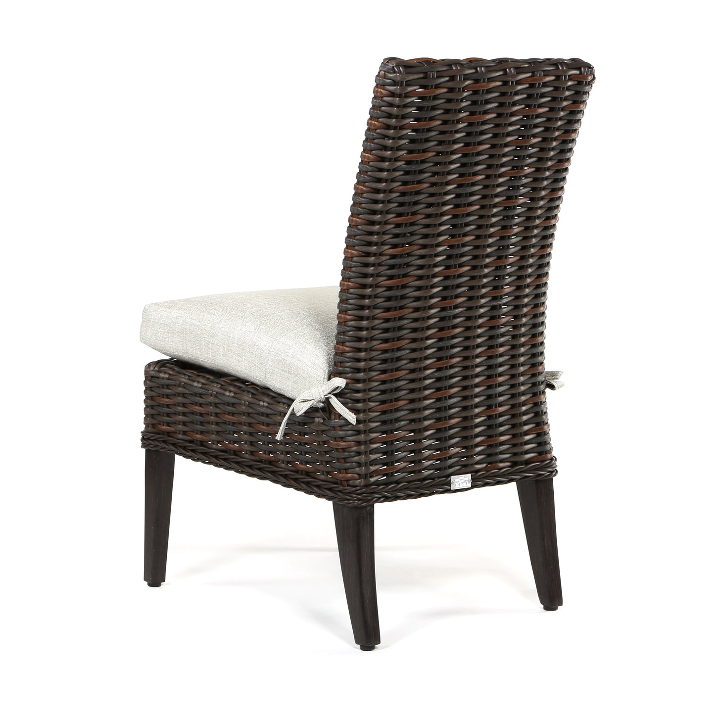 Laurent Dining Side Chair Chestnut Weave Fresco Flax Fabric Back, image 7