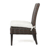 Laurent Dining Side Chair Chestnut Weave Fresco Flax Fabric Side