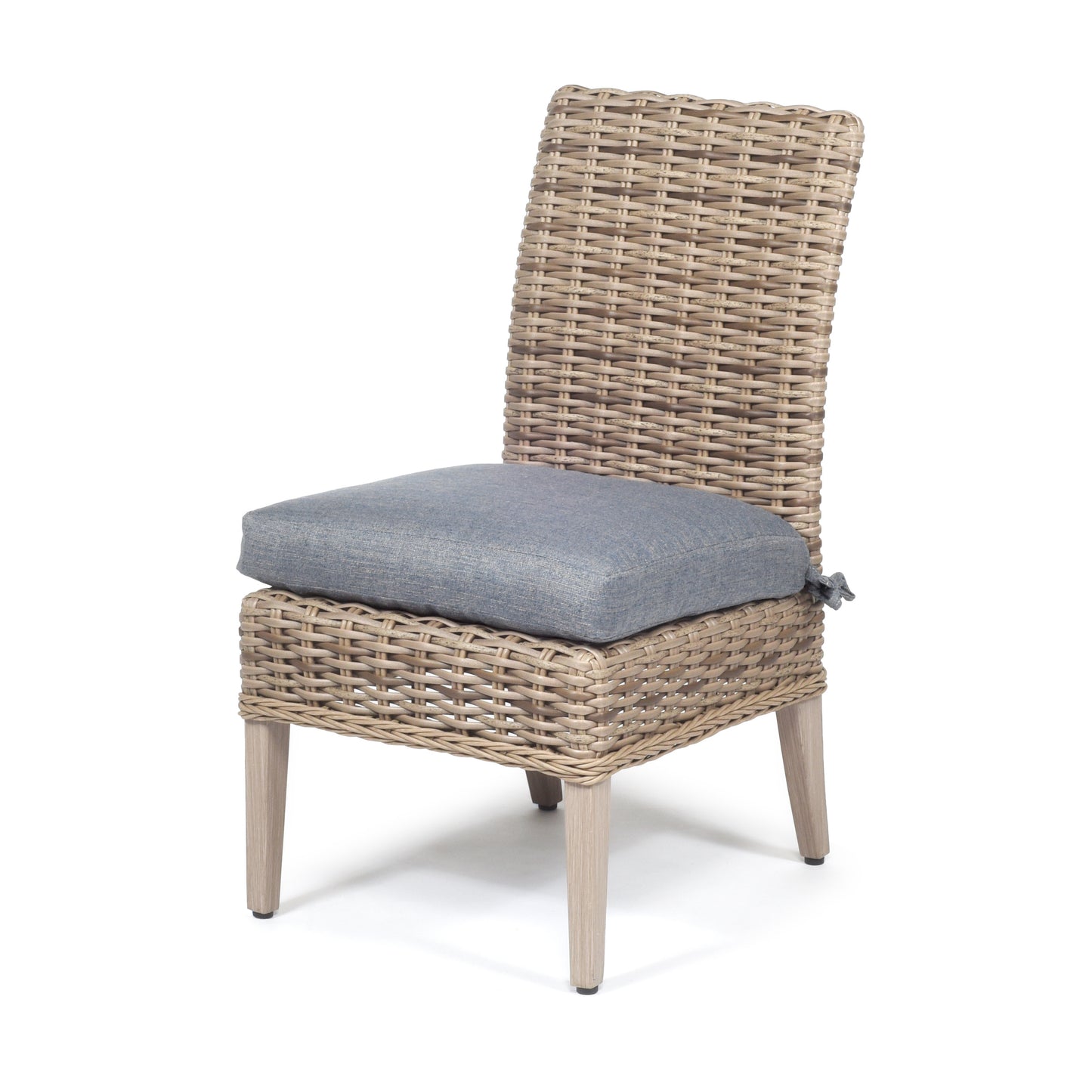 Laurent Dining Side Chair Driftwood Weave Adena Denim Fabric, image 11