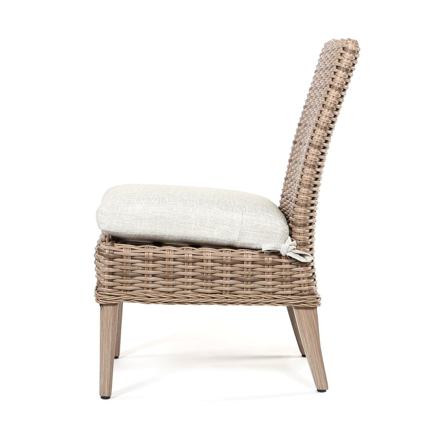 Laurent Dining Side Chair Driftwood Weave Fresco Flax Fabric Side, image 2