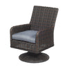 Laurent Dining Swivel Rocker Chestnut Weave Adena Denim Fabric