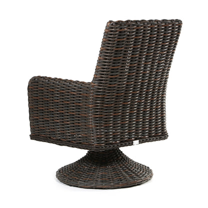 
                  Laurent Dining Swivel Rocker Chestnut Weave Fresco Flax Fabric Back - Image 10
                