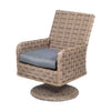 Laurent Dining Swivel Rocker Driftwood Weave Adena Denim Fabric