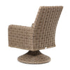 Laurent Dining Swivel Rocker Driftwood Weave Fresco Flax Fabric Back