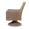 Laurent Dining Swivel Rocker Driftwood Weave Fresco Flax Fabric Side